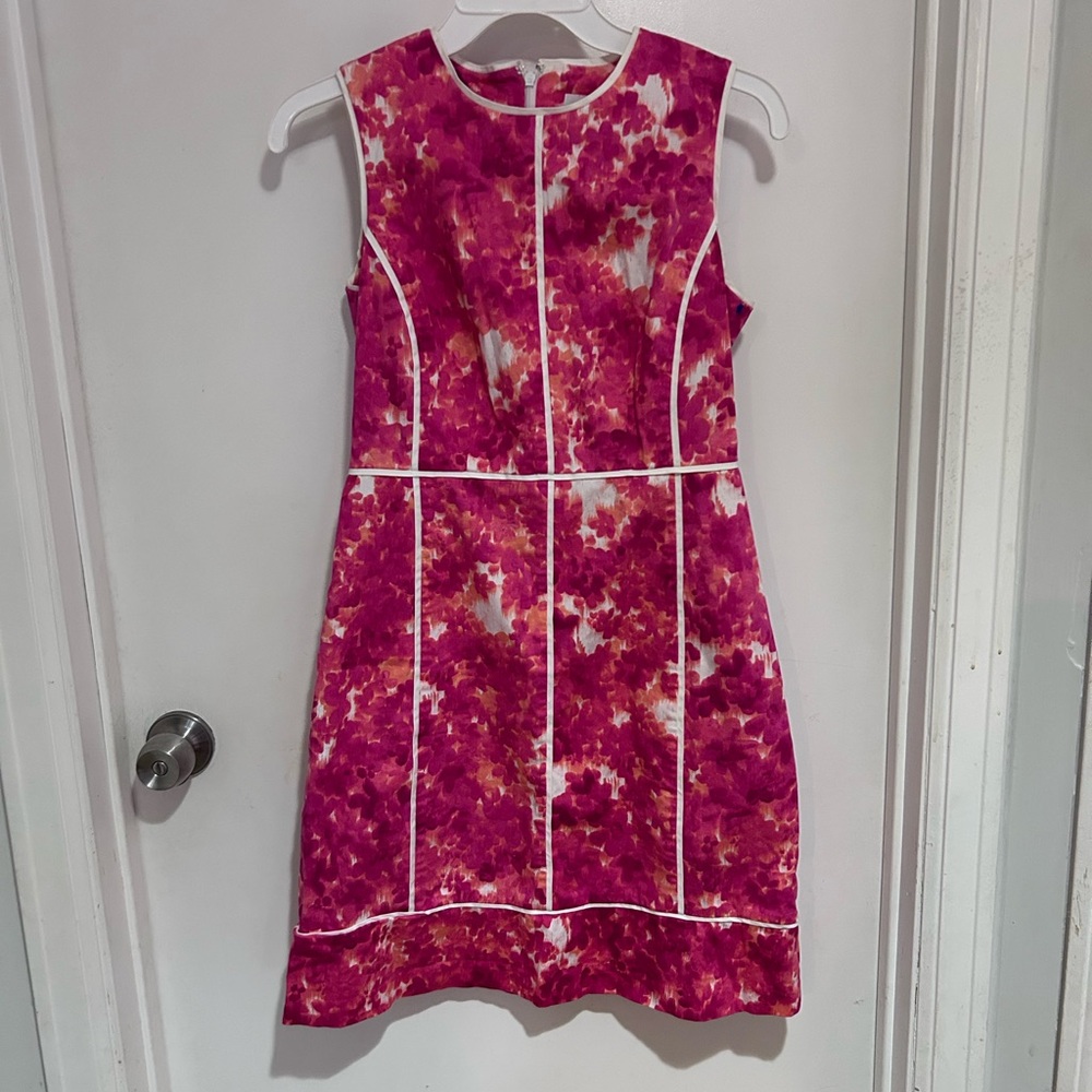 Calvin Klein Pink Floral Midi Dress